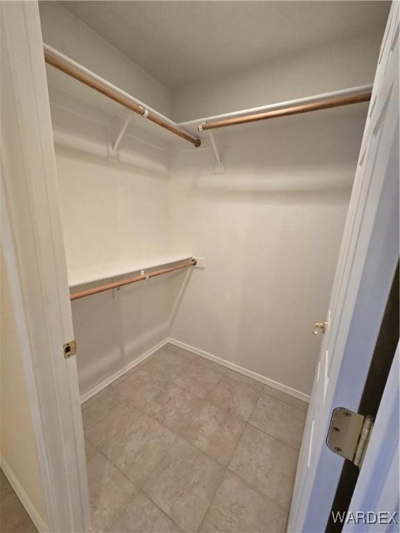 view of walk in closet