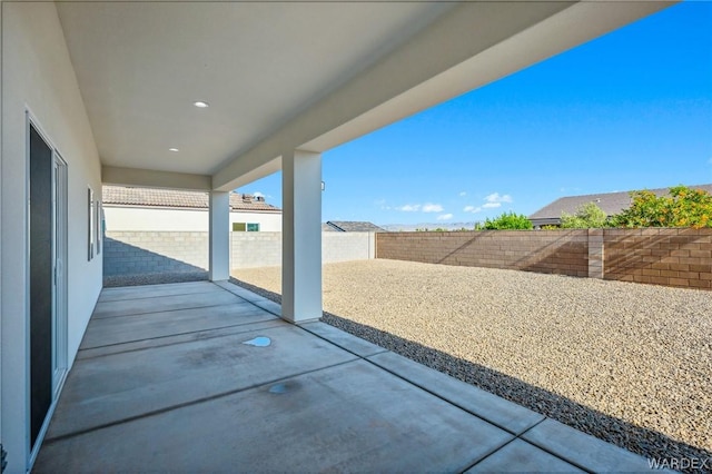 view of patio / terrace featuring a fenced backyard