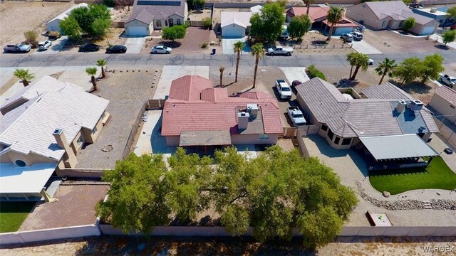 drone / aerial view with a residential view