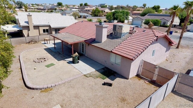 aerial view featuring a residential view