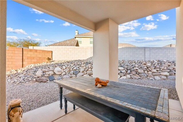 view of patio / terrace featuring a fenced backyard