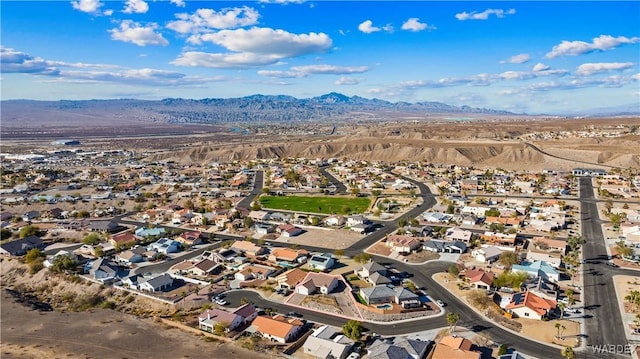 bird's eye view with a residential view and a mountain view