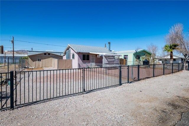 view of front of property with fence private yard