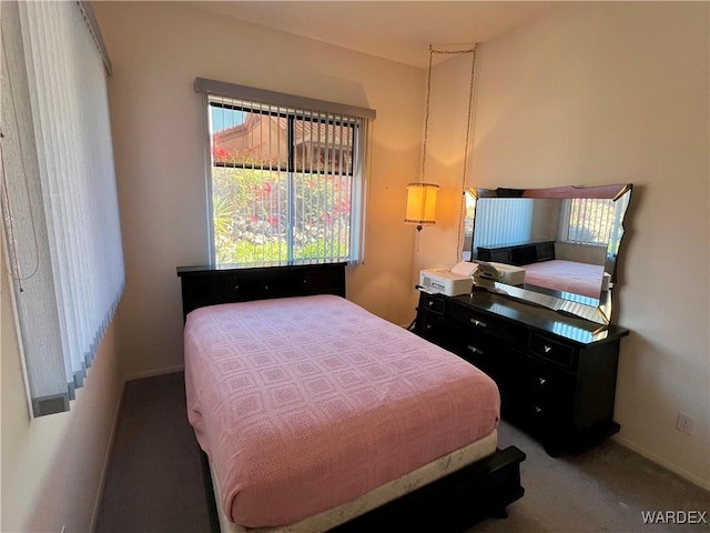 bedroom with carpet floors