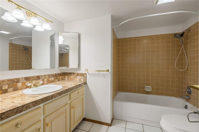 898 Crestwood Ln, Kingman, AZ 86409 - bathroom featuring tile patterned flooring, tub / shower combination, and vanity