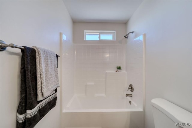 full bath with shower / bathing tub combination and toilet