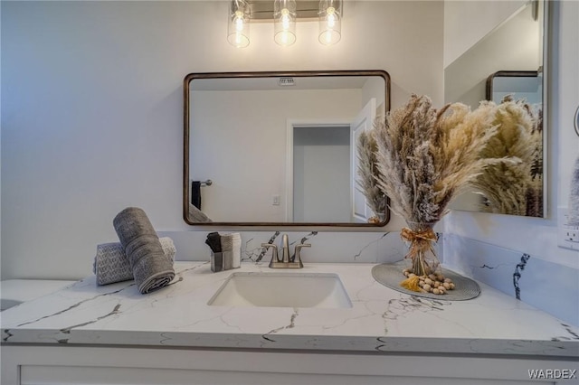 bathroom with vanity