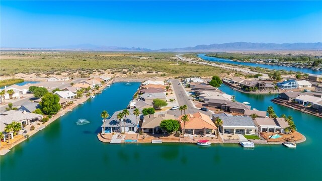 10726 S Shimmering Way, Mohave Valley, AZ 86440 - aerial perspective of suburban area featuring a water and mountain view