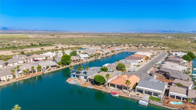 10726 S Shimmering Way, Mohave Valley, AZ 86440 - aerial view of residential area featuring a water and mountain view