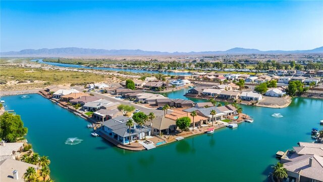 10726 S Shimmering Way, Mohave Valley, AZ 86440 - aerial view of residential area featuring a water and mountain view