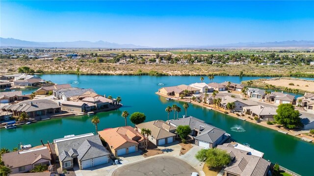 10726 S Shimmering Way, Mohave Valley, AZ 86440 - aerial perspective of suburban area featuring a water and mountain view