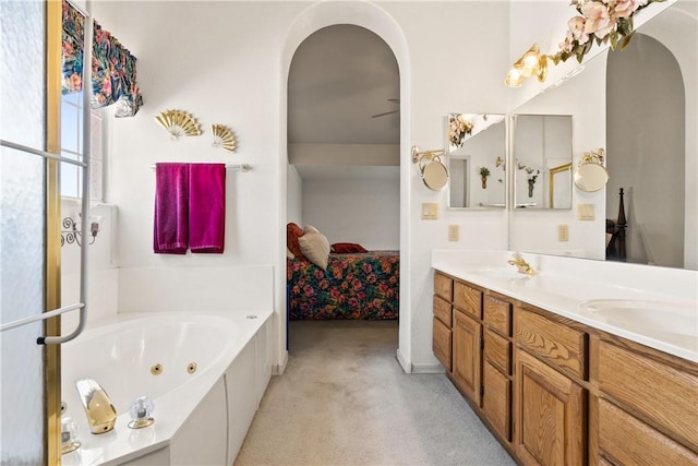 3628 N Venus Ct, Golden Valley, AZ 86413 - ensuite bathroom featuring double vanity and a jetted tub