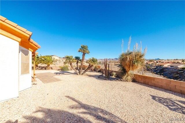 view of yard with a patio area