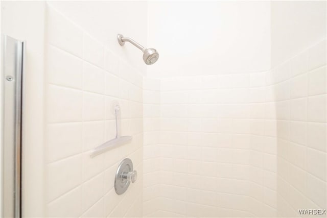 room details with a tile shower