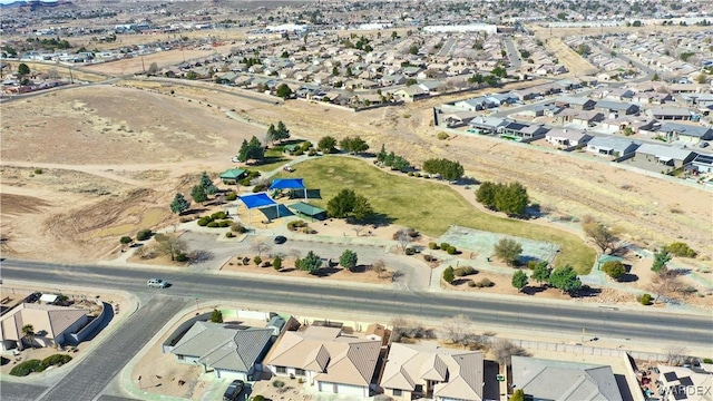 aerial view with a residential view