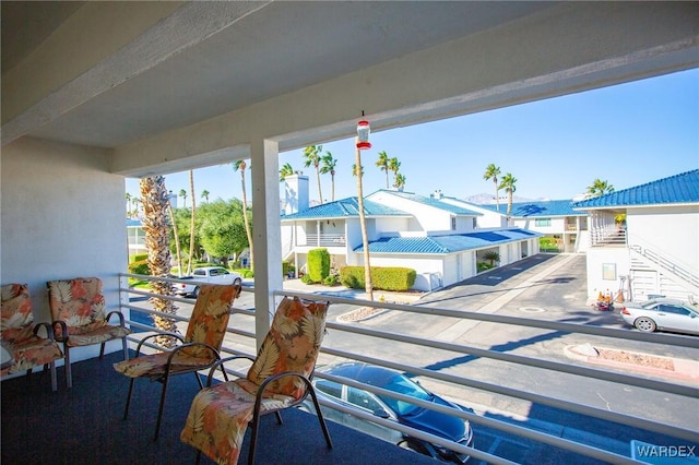 view of patio with a balcony