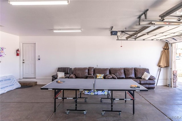 interior space with concrete flooring
