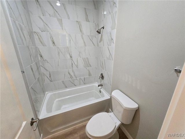 full bath with bathtub / shower combination and toilet