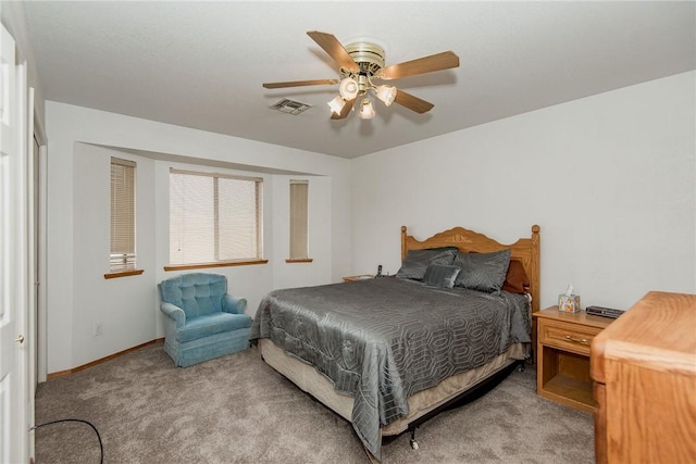6045 S Klamath Loop, Fort Mohave, AZ 86426 - bedroom featuring carpet, a ceiling fan, and baseboards