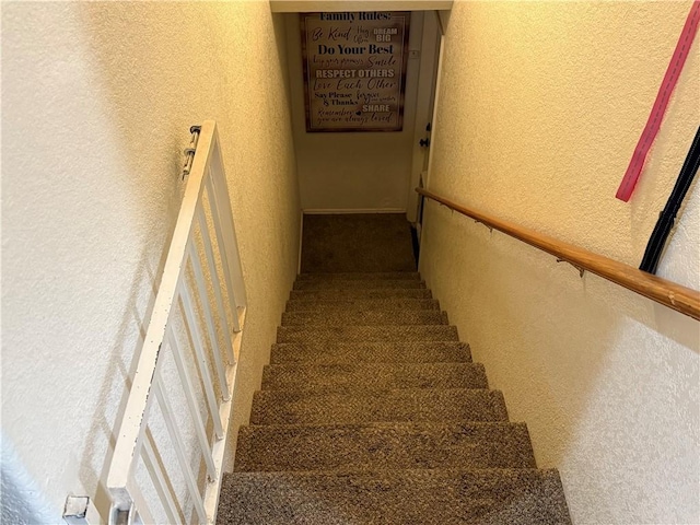 3483 Via Los Pozos, Bullhead City, AZ 86442 - stairway featuring a textured wall