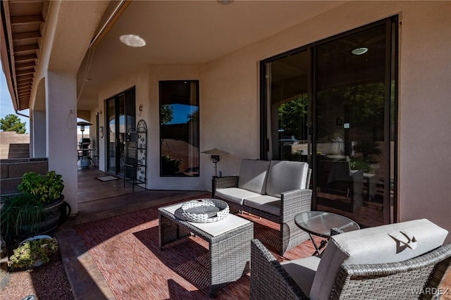 view of patio with an outdoor hangout area