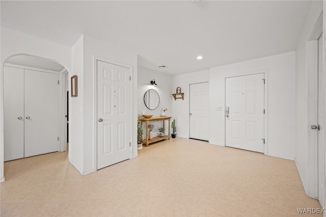 89 Keywester Dr, Lake Havasu, AZ 86403 - foyer entrance with recessed lighting, arched walkways, and light floors