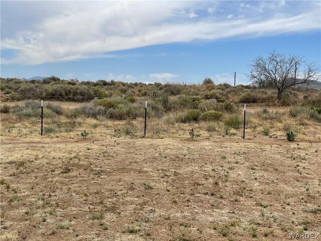 view of yard with a rural view