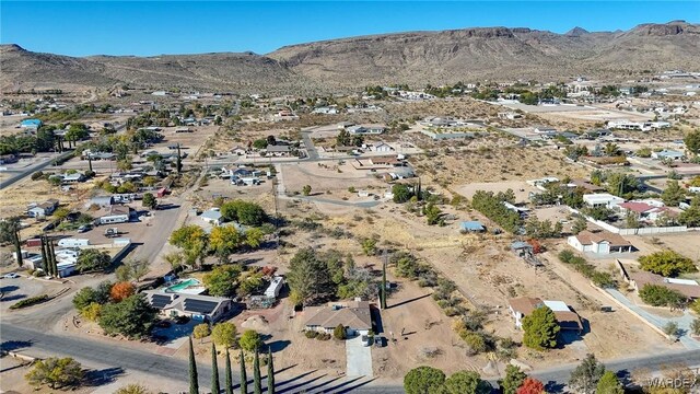 aerial view with a mountain view