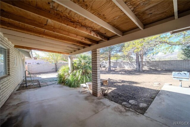 view of patio / terrace featuring a fenced backyard