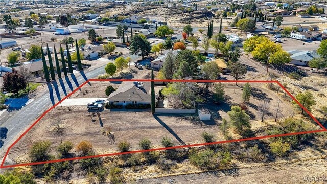 aerial view featuring a residential view