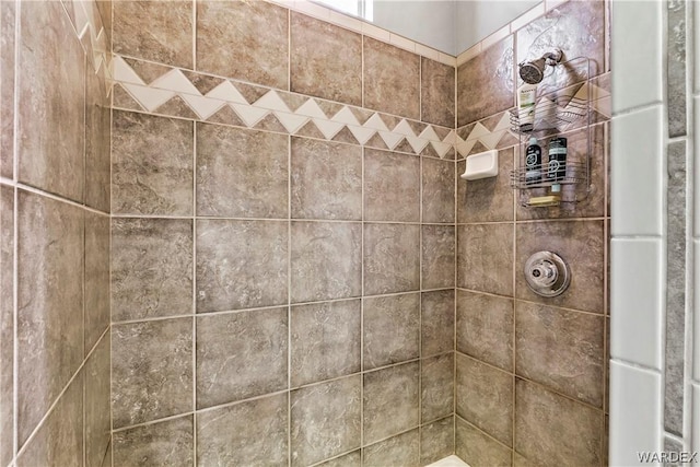 details with tiled shower