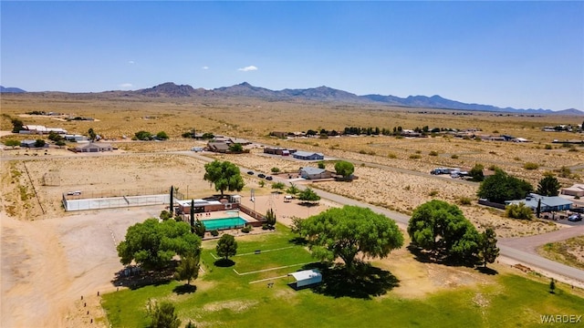 bird's eye view featuring a mountain view