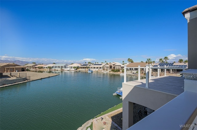 view of water feature featuring a residential view