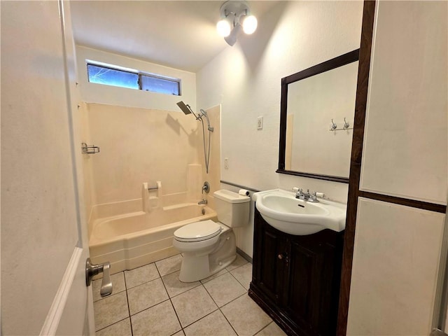 3166 E Thompson Ave, Kingman, AZ 86409 - bathroom featuring toilet, vanity, bathtub / shower combination, and tile patterned flooring