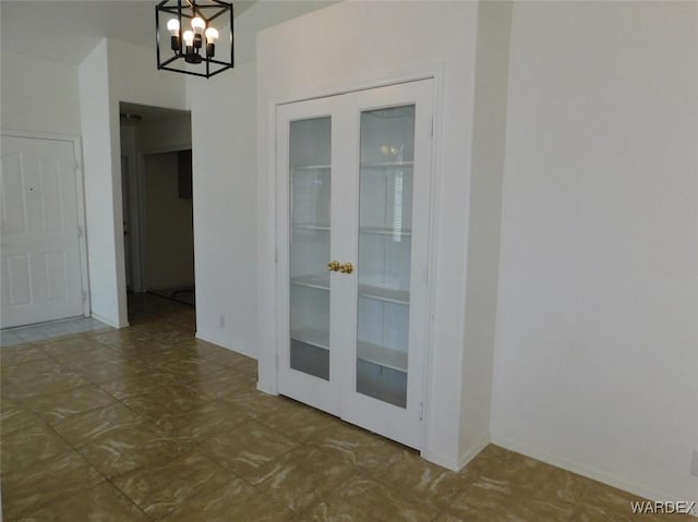 interior space with french doors