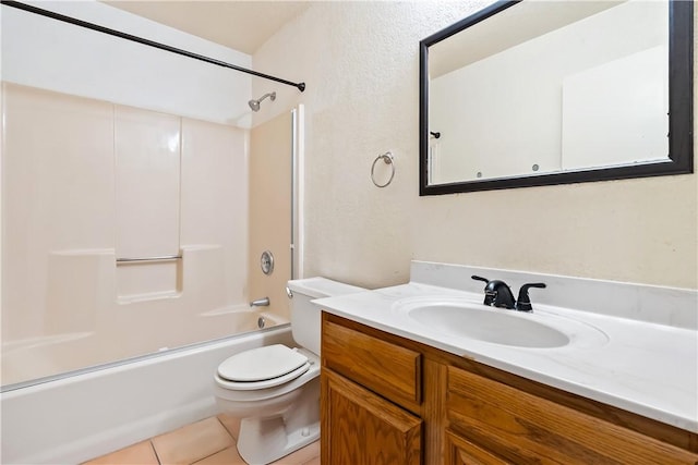3741 June St, Bullhead City, AZ 86442 - full bath featuring toilet, tile patterned flooring, tub / shower combination, and vanity