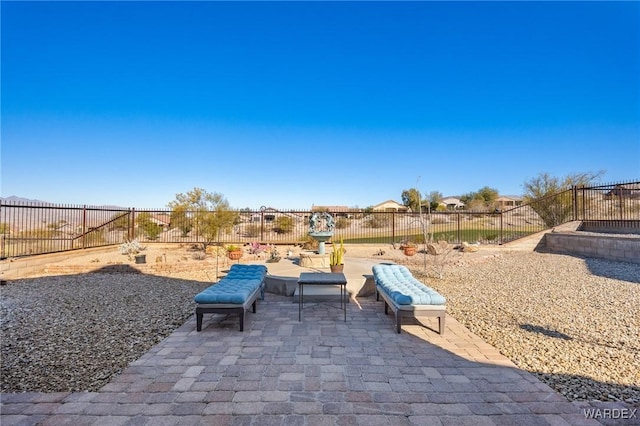 view of patio / terrace featuring a fenced backyard