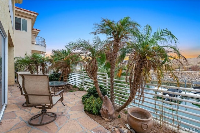 view of patio / terrace featuring a balcony