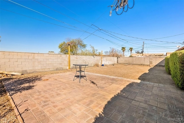 view of patio / terrace featuring a fenced backyard