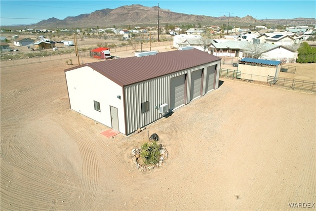 bird's eye view with a mountain view