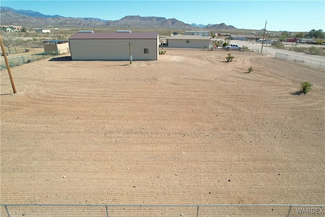 aerial view with a mountain view