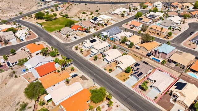 2191 Sierra Santiago, Bullhead City, AZ 86442 - aerial perspective of suburban area with property parcel outlined