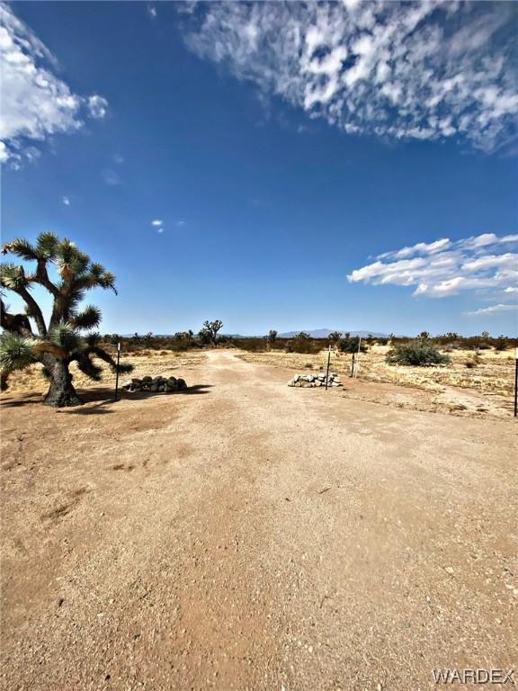 view of yard with a rural view