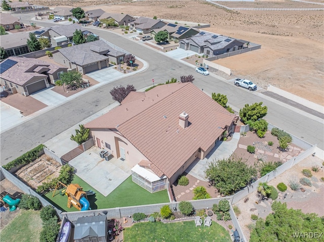 drone / aerial view with a residential view