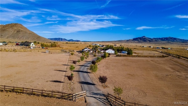 exterior space with a rural view