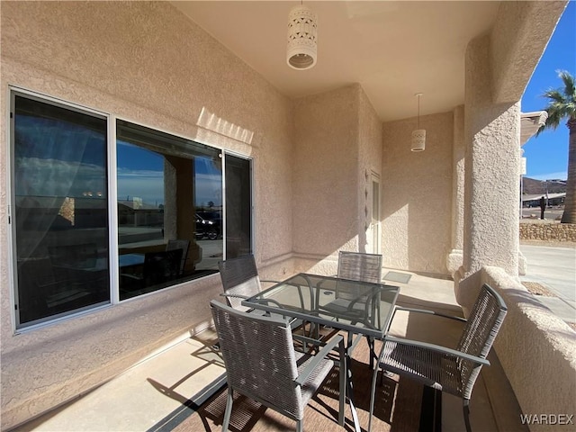 view of patio / terrace featuring a balcony