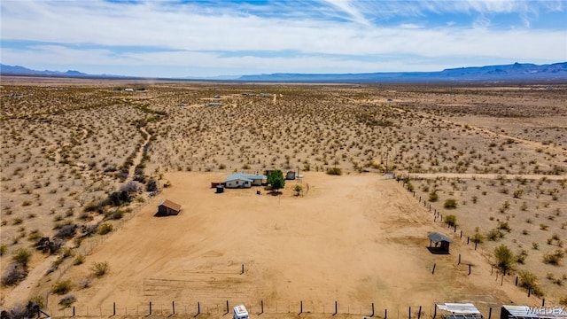 drone / aerial view with a rural view and view of desert