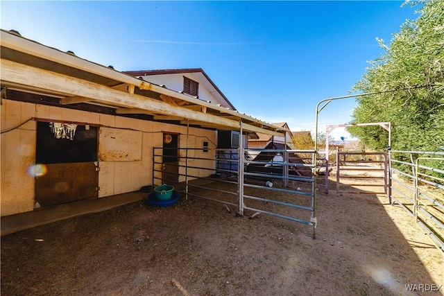 view of horse barn