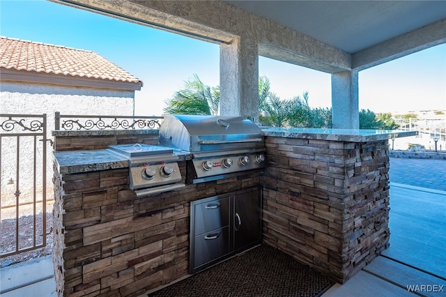 view of patio / terrace with grilling area and area for grilling