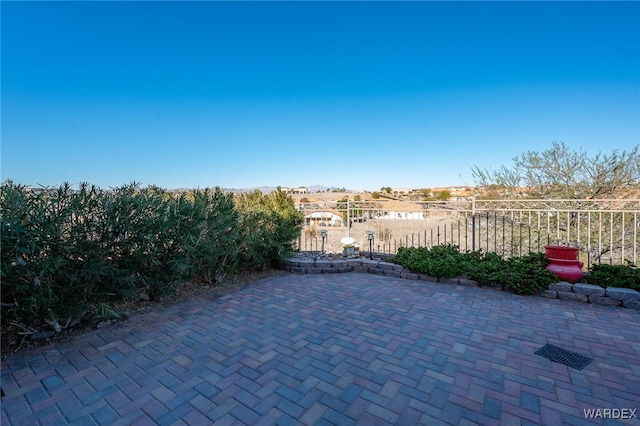 view of patio / terrace with fence